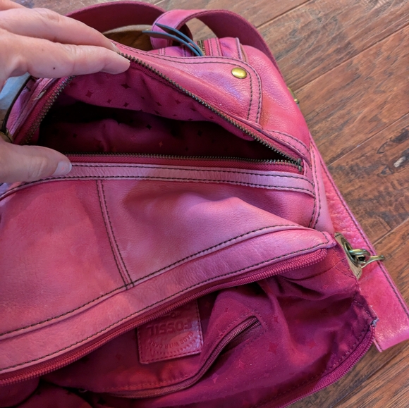 Fossil Madison crossbody bag, pink leather - Picture 11 of 16